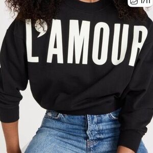 Clare V Le Drop L'Amour Graphic Sweatshirt. Fits more like a M
